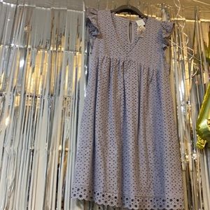 Periwinkle Eyelet Dress